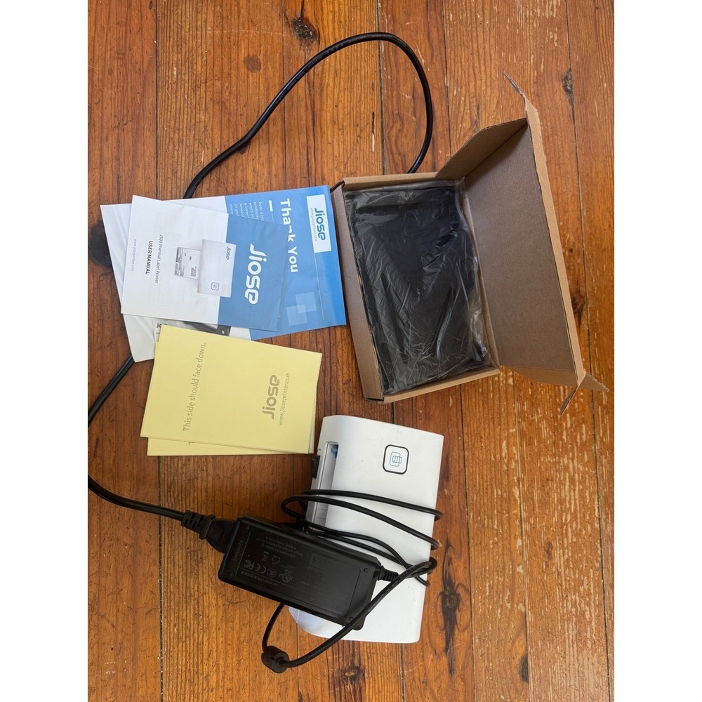Jiose J500 Thermal Label Printer White Desktop Shipping Label Maker with Holder